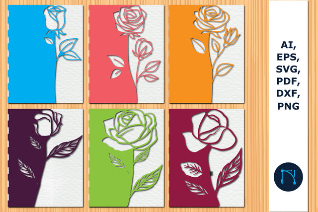 Paper Cut Rose Invitation Card Bundle SVG MD JOYNAL ABDIN 