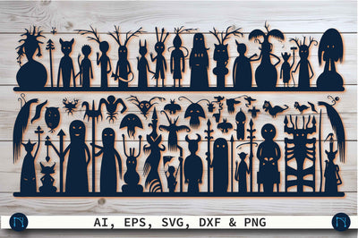 Paper Cut Spooky Silhouettes SVG Bundle SVG MD JOYNAL ABDIN 