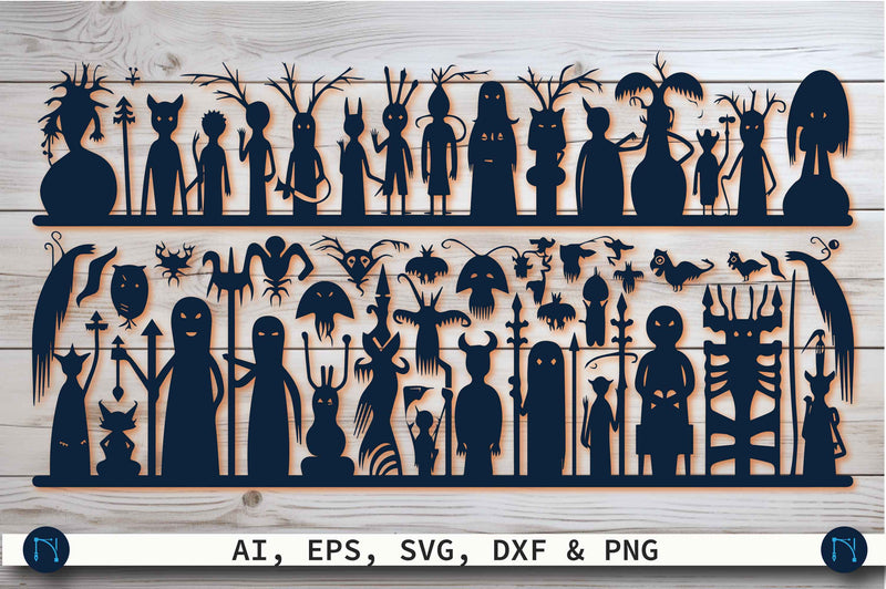 Paper Cut Spooky Silhouettes SVG Bundle SVG MD JOYNAL ABDIN 