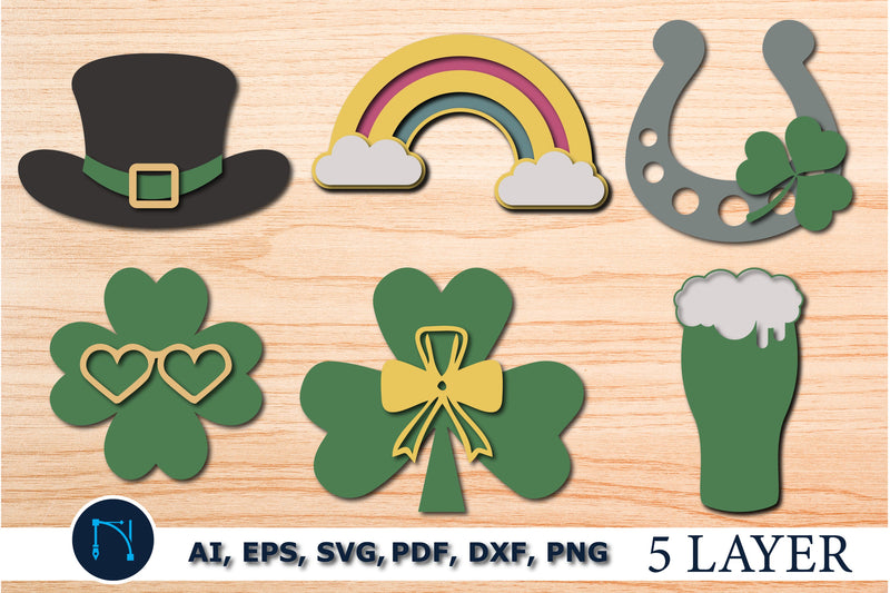 paper cut st Patrick’s day SVG bundle SVG MD JOYNAL ABDIN 