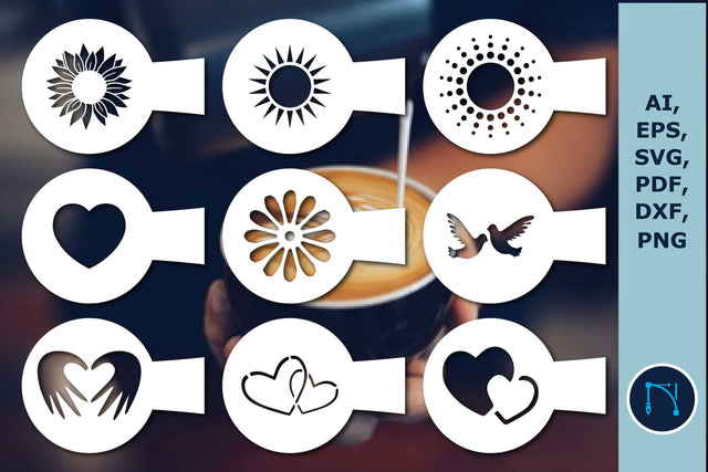 Paper Cut Stencils for Coffee SVG Bundle SVG MD JOYNAL ABDIN 