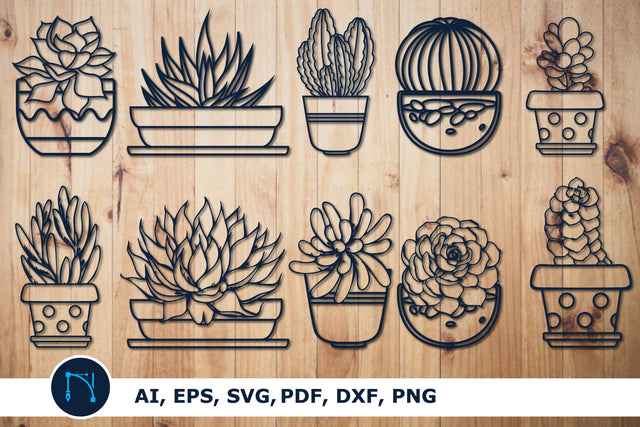 paper cut Succulents svg cut file bundle SVG MD JOYNAL ABDIN 