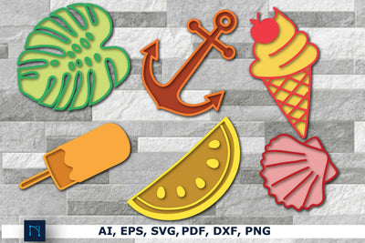 Paper cut Summer party Straws SVG bundle SVG MD JOYNAL ABDIN 
