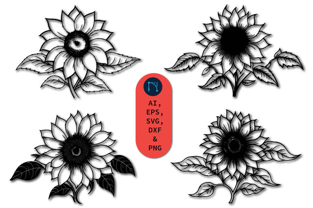 Paper Cut Sunflower SVG Bundle SVG MD JOYNAL ABDIN 