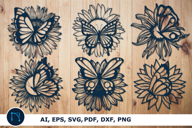 paper cut sunflowers Flowers SVG bundle SVG MD JOYNAL ABDIN 