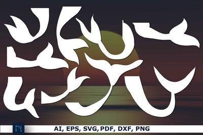 Paper Cut Tails Mermaids SVG Bundle SVG MD JOYNAL ABDIN 