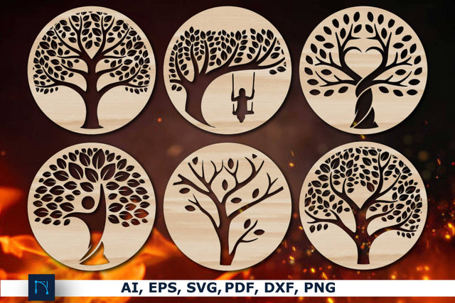 Paper cut Tree Ornaments SVG bundle SVG MD JOYNAL ABDIN 