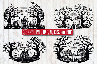 Paper Cut Trick Or Treat Time SVG Bundle SVG MD JOYNAL ABDIN 
