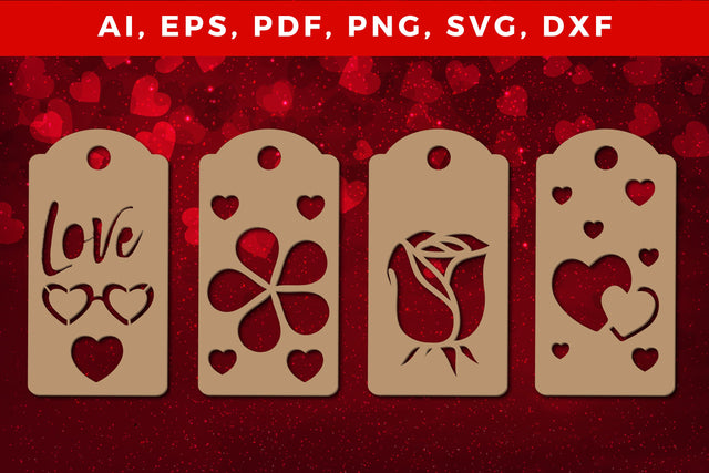 paper cut Valentine’s Gift Tag bundle SVG MD JOYNAL ABDIN 