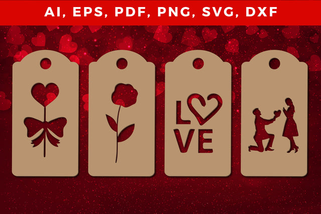 paper cut Valentine’s Gift Tag bundle SVG MD JOYNAL ABDIN 