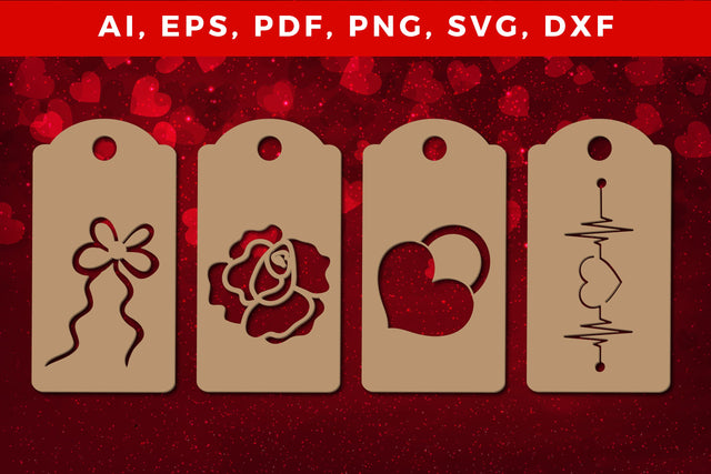 paper cut Valentine’s Gift Tag bundle SVG MD JOYNAL ABDIN 