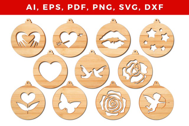 paper cut Valentine’s ornament bundle SVG MD JOYNAL ABDIN 