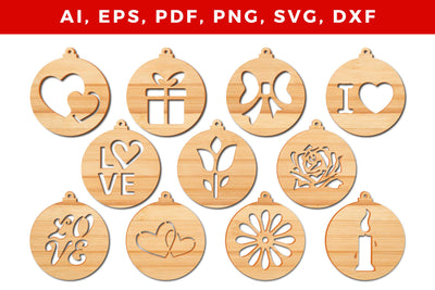 paper cut Valentine’s ornament bundle SVG MD JOYNAL ABDIN 