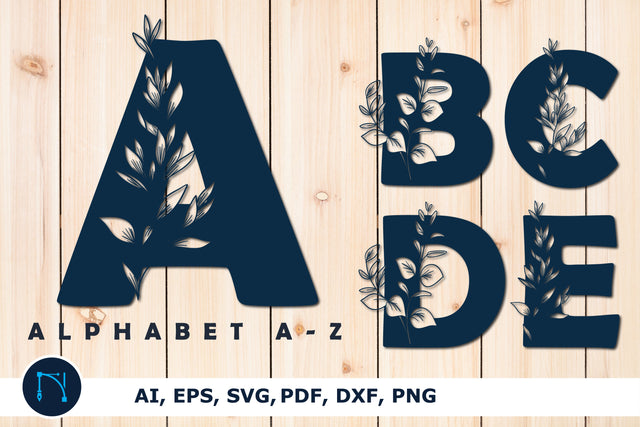 Paper cut wildflower alphabet bundle SVG SVG MD JOYNAL ABDIN 