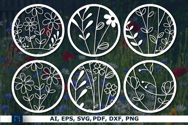 Paper cut Wildflower Ornaments SVG bundle SVG MD JOYNAL ABDIN 