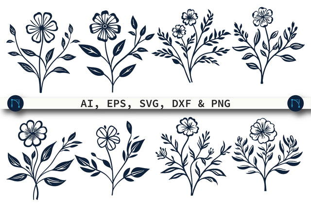 Paper Cut Wildflower SVG Bundle SVG MD JOYNAL ABDIN 