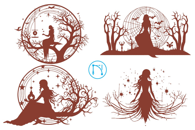 Paper Cut Witchy Web SVG Bundle SVG MD JOYNAL ABDIN 
