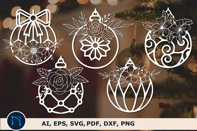 paper floral Christmas ball SVG bundle SVG MD JOYNAL ABDIN 