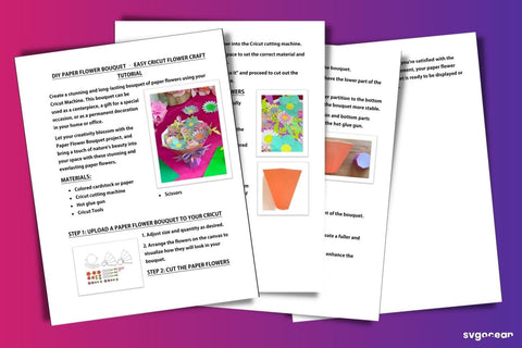 Paper Flower Bouquet SVG | Paper cut | Gift Box 3D Paper SvgOcean 