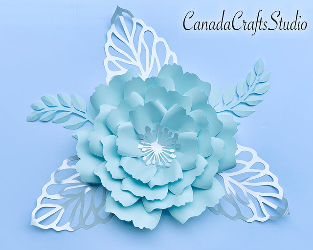 Paper flower template 45 SVG CanadaCraftsStudio 