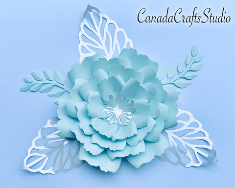 Paper flower template 45 SVG CanadaCraftsStudio 