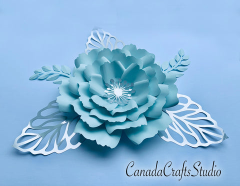 Paper flower template 45 SVG CanadaCraftsStudio 