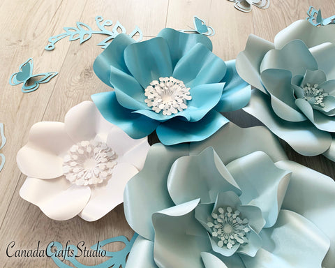 Paper Flower Template Bundle 26 SVG CanadaCraftsStudio 