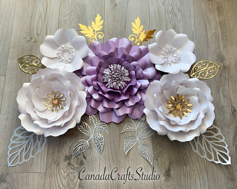 Paper Flower Template Bundle 27 SVG CanadaCraftsStudio 