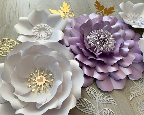 Paper Flower Template Bundle 27 SVG CanadaCraftsStudio 