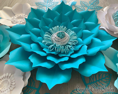 Paper Flower Template Bundle 28 + Video Tutorial SVG CanadaCraftsStudio 