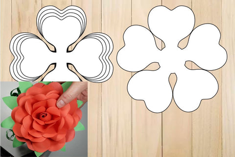 Paper Flower Template Bundle, Rose Templates SVG SVG Yuliya 
