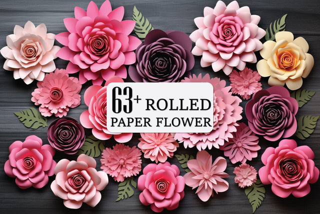 Paper Flower Templates SVG Bundle SVG MD JOYNAL ABDIN 