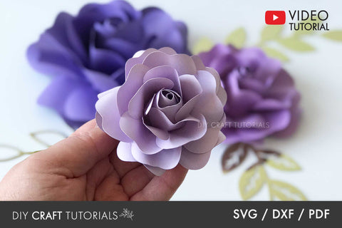 Paper Flowers SVG Template SVG DIY Craft Tutorials 