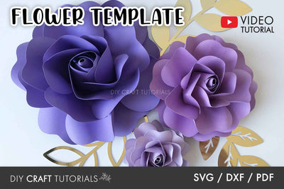 Paper Flowers SVG Template SVG DIY Craft Tutorials 