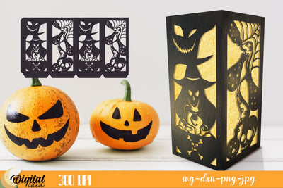 Paper Lantern Halloween 3D. Decor PaperCut. 3D Paper Evgenyia Guschina 