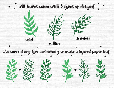 Paper leaves SVGs SVG MagicArtLab 