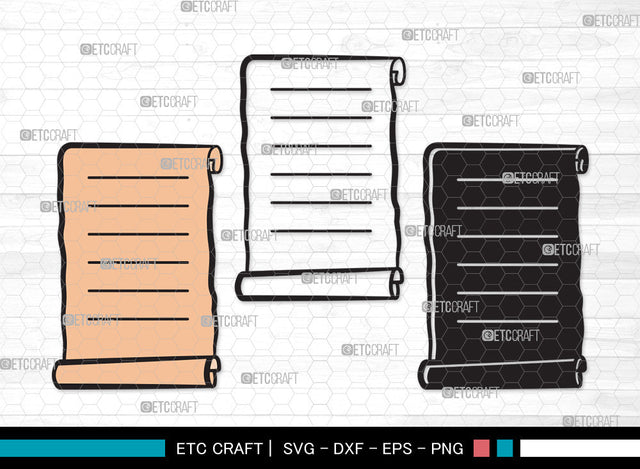 Paper Scroll Clipart SVG, Scroll Svg, Old Scroll Svg, Scroll Paper Svg, Papyrus Paper Svg, Ancient Scroll Letter Svg, Parchment Paper Svg | Paper Scroll Clipart SVG ETC Craft 