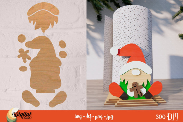 Paper Towel Roll Holders Laser Cut. Funny Santa Design. SVG Evgenyia Guschina 