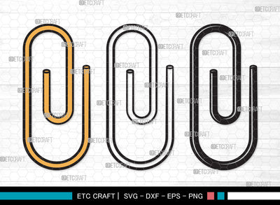 Paperclip Clipart SVG, Office Supplies Svg, Stationary Svg, page keeper Svg, School Supplies Svg, Clip Svg, Paperclip Clipart SVG ETC Craft 