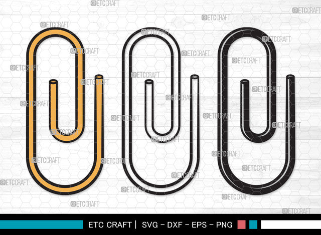 Paperclip Clipart SVG, Office Supplies Svg, Stationary Svg, page keeper Svg, School Supplies Svg, Clip Svg, Paperclip Clipart SVG ETC Craft 
