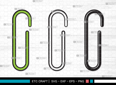 Paperclip Clipart SVG, Office Supplies Svg, Stationary Svg, page keeper Svg, School Supplies Svg, Clip Svg, Paperclip Clipart SVG ETC Craft 