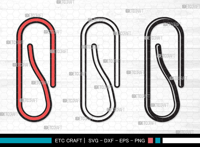 Paperclip Clipart SVG, Office Supplies Svg, Stationary Svg, page keeper Svg, School Supplies Svg, Clip Svg, Paperclip Clipart SVG ETC Craft 