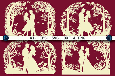 Papercut Anniversary Card SVG Bundle SVG MD JOYNAL ABDIN 