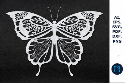paper/laser cut butterfly Flowers SVG SVG MD JOYNAL ABDIN 