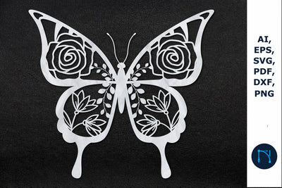 paper/laser cut butterfly Flowers SVG SVG MD JOYNAL ABDIN 