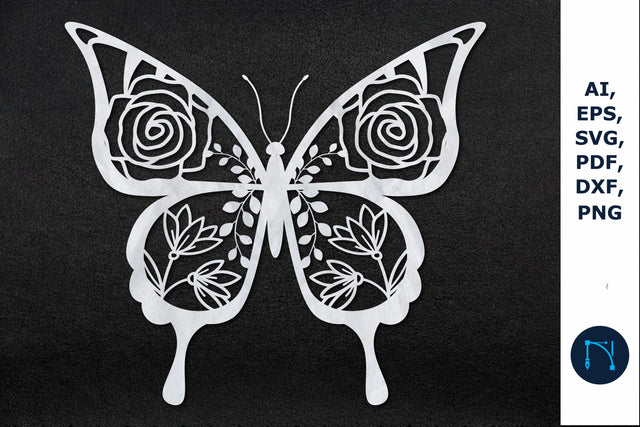 paper/laser cut butterfly Flowers SVG SVG MD JOYNAL ABDIN 