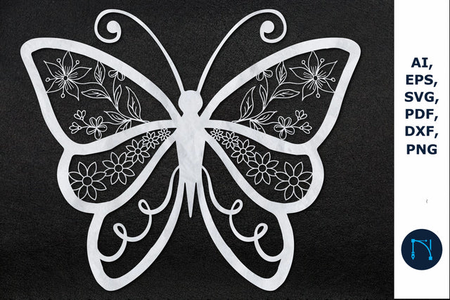 paper/laser cut butterfly Flowers SVG SVG MD JOYNAL ABDIN 