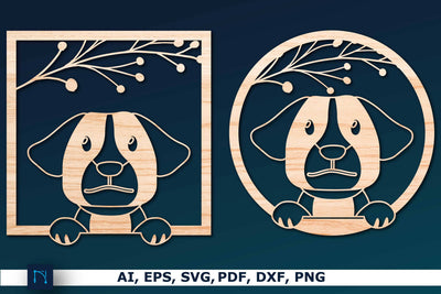 Paper/Laser-cut Dog Decor SVG bundle SVG MD JOYNAL ABDIN 
