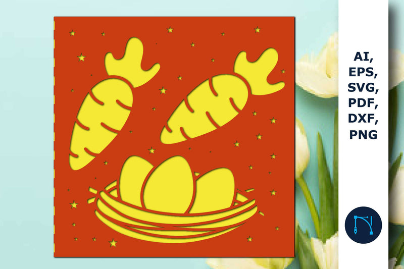 Paper/Laser cut Easter day Gift card SVG SVG MD JOYNAL ABDIN 