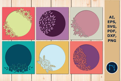 paper/laser cut floral card SVG bundle SVG MD JOYNAL ABDIN 